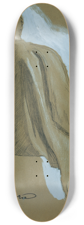 Josef Wawra - Sitzender Mann (Draperiestudie) 8.25 inch art skate deck
