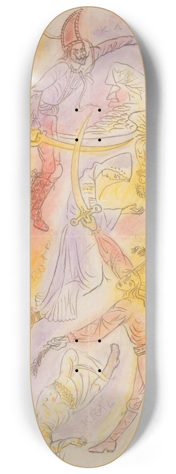 Jn Novk - Ilustrcie k legende o sv. Dorote I. 8.25 inch art skate deck
