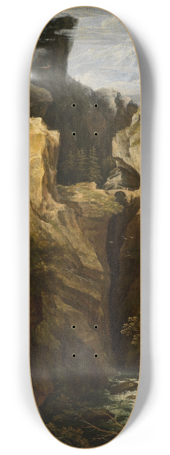 Joseph Anton Koch - Die Via Mala in Graubnden 8.25 inch art skate deck