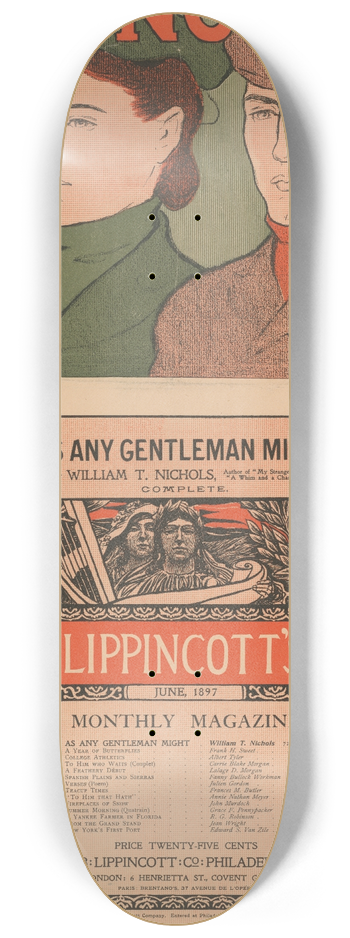 Joseph Gould - Lippincotts June 1897 8.25 inch art skate deck