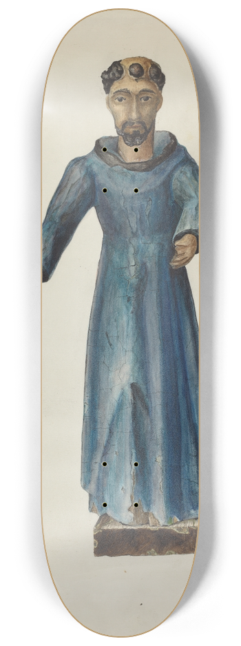 Joseph Gross - San Antonio de Padua, Santo bulto 8.25 inch art skate deck