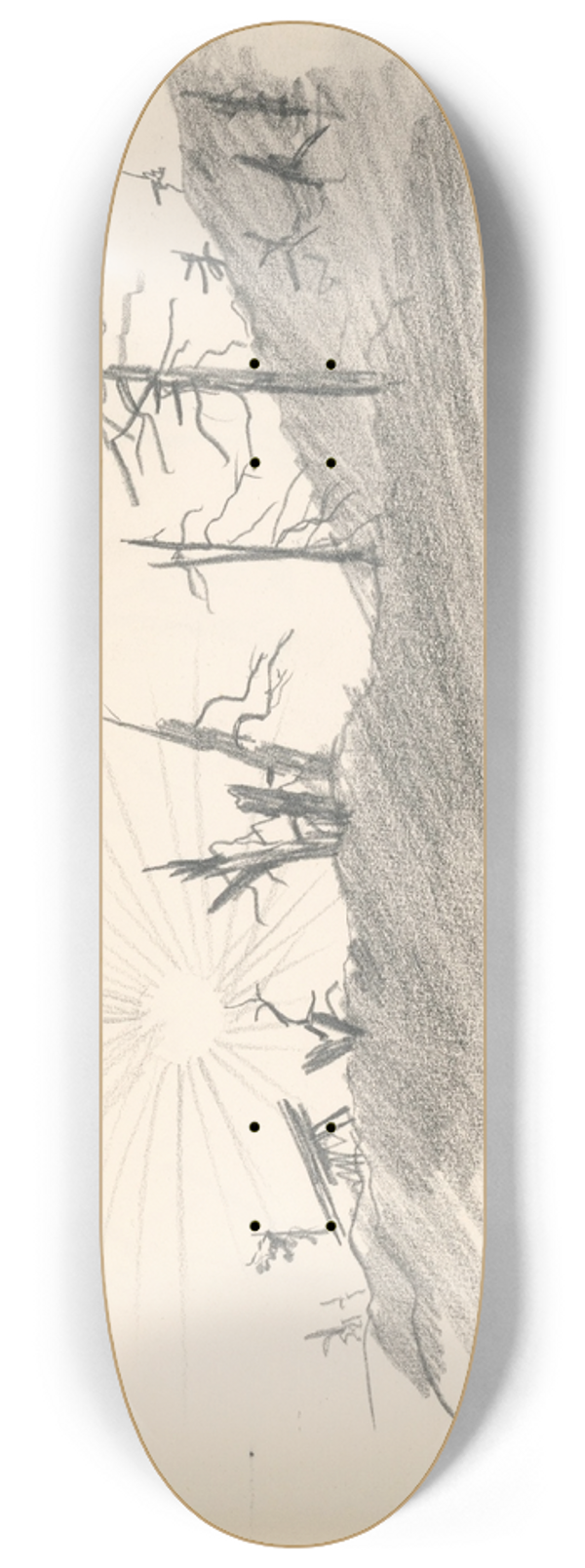 Jn Novk - Such stromy pri vchode slnka 8.25 inch art skate deck