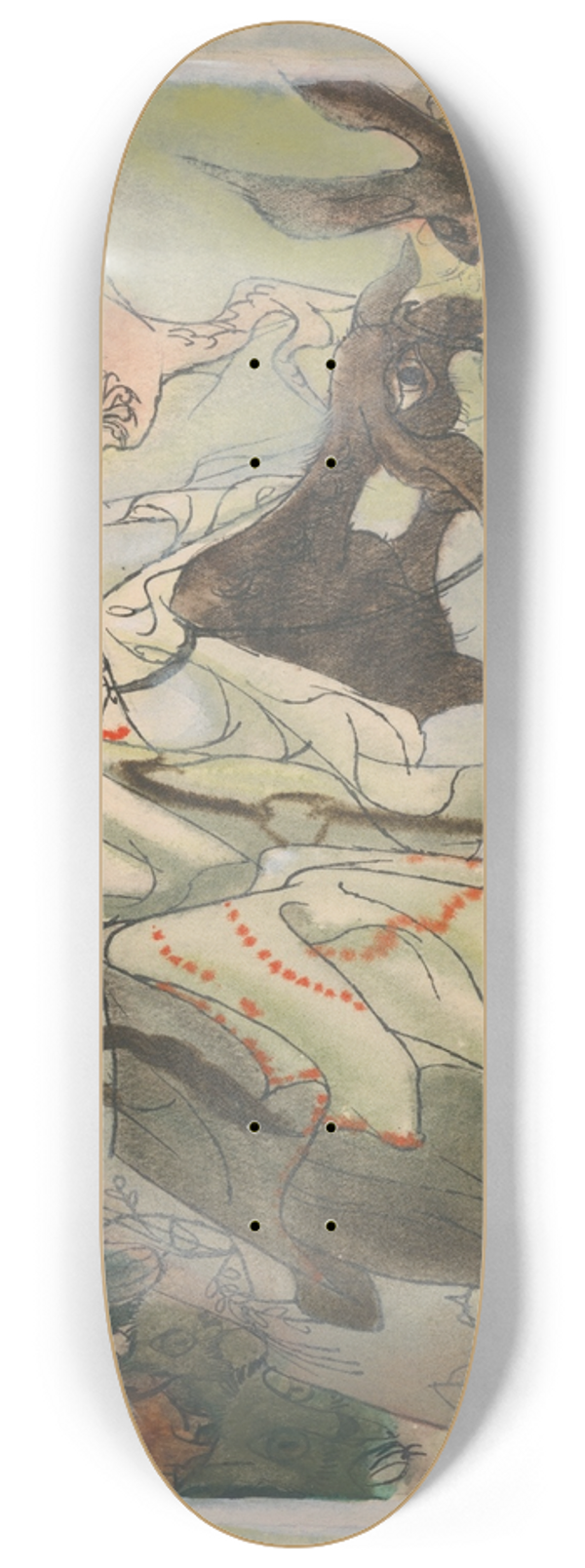 Jn Novk - The Escape to Egypt 8.25 inch art skate deck