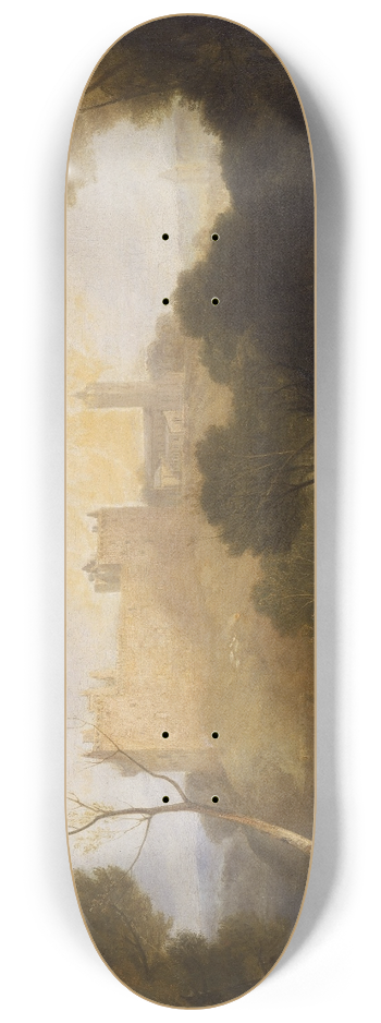 Joseph Mallord William Turner - Linlithgow Palace 8.25 inch art skate deck