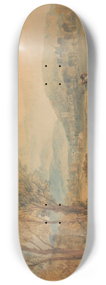 Joseph Mallord William Turner - Lulworth Castle, Dorset 8.25 inch art skate deck