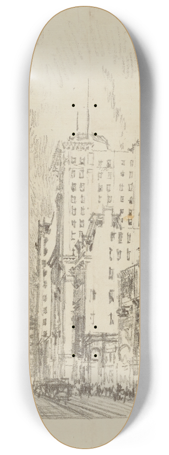 Joseph Pennell - Broadway Above 23rd Street 8.25 inch art skate deck