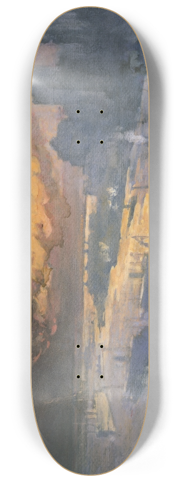 Joseph Pennell - Reflective river 8.25 inch art skate deck