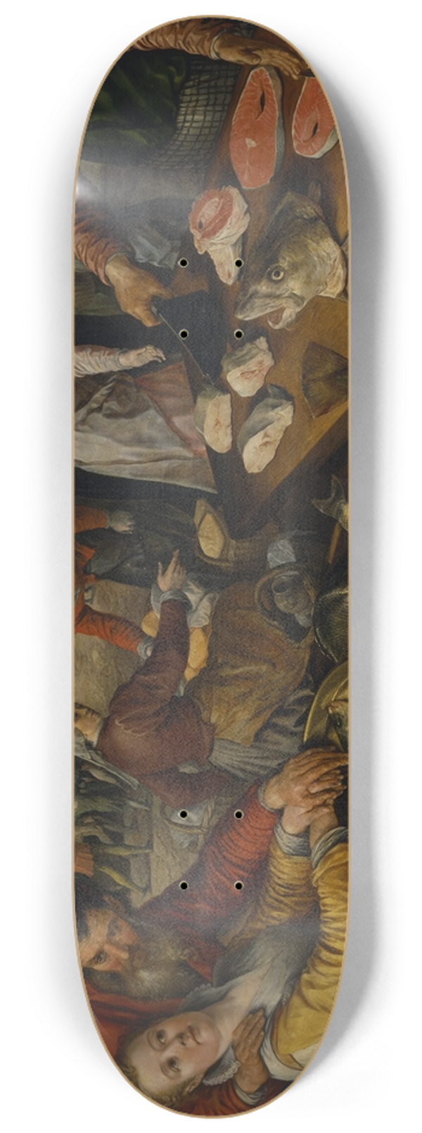 Joachim Beuckelaer - Fish Market with Ecce Homo 8.25 inch art skate deck