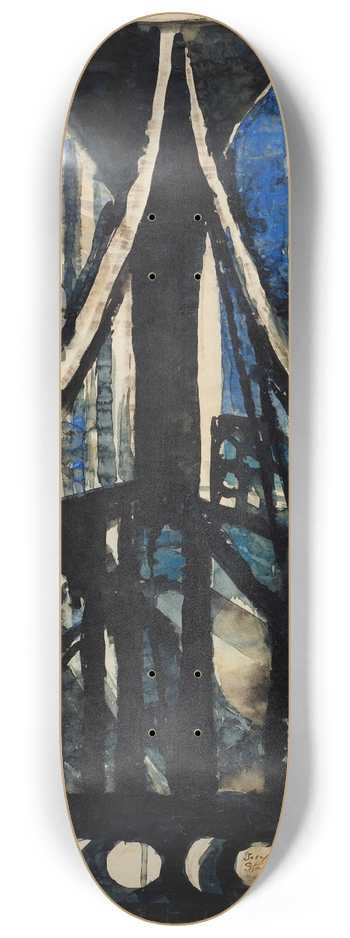 Joseph Stella - Study of the Brooklyn Bridge 8.25 inch art skate deck