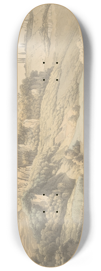 Josephus Augustus Knip - Genzano and Lake Nemi 8.25 inch art skate deck