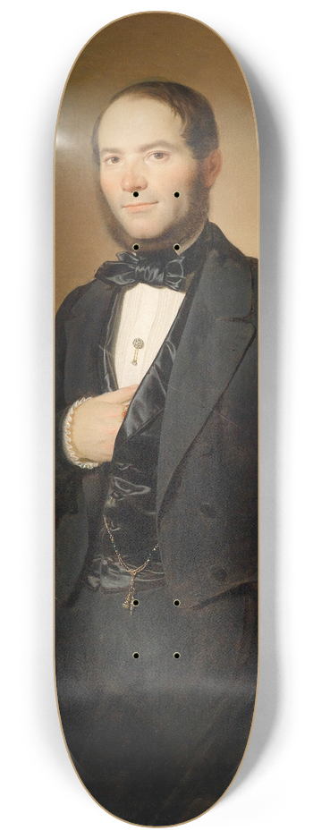 Joseph Weidner - Bildnis eines Herrn vor Schreibkommode 8.25 inch art skate deck