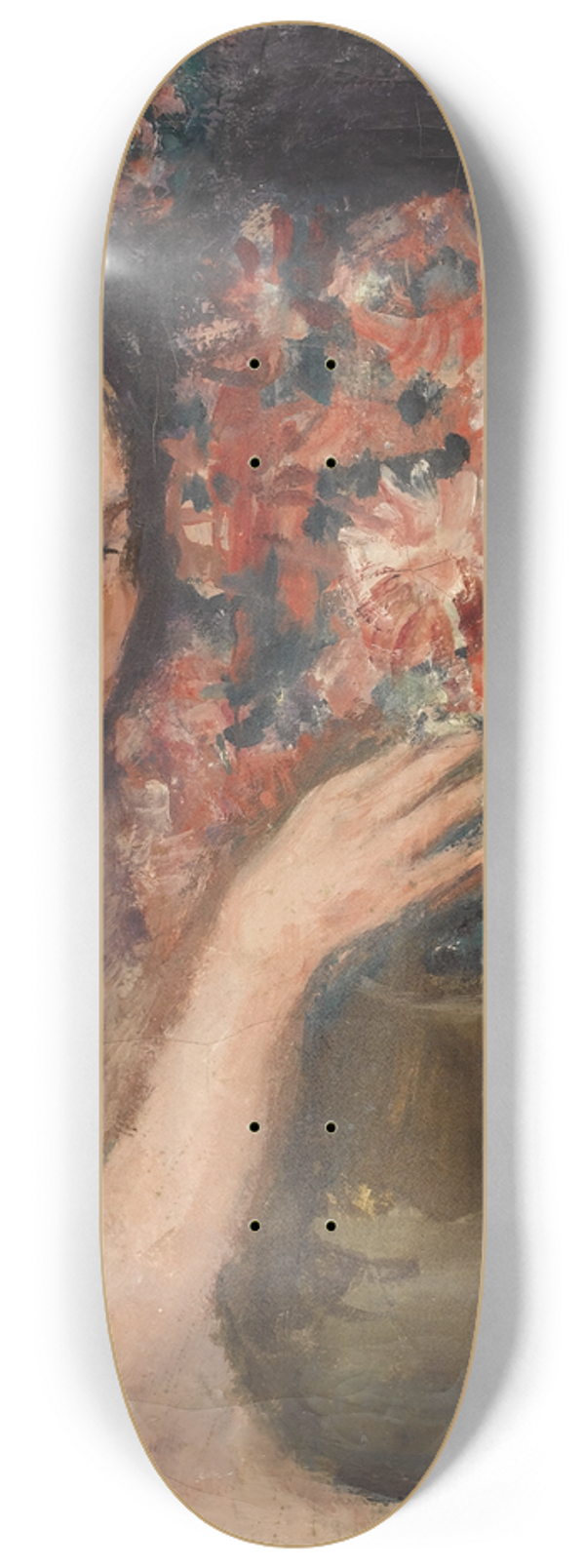 Joachim Weingart - Girl At A Table With Flowers 8.25 inch art skate deck