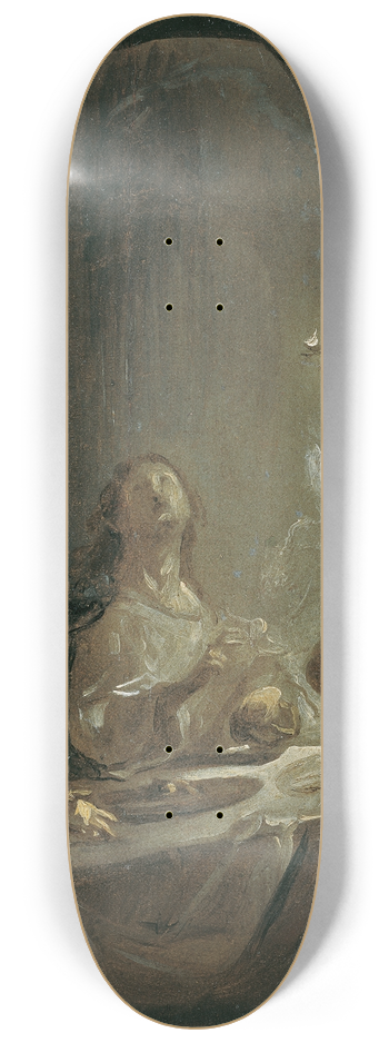 Joseph Winterhalder the younger - Christus in Emmaus 8.25 inch art skate deck