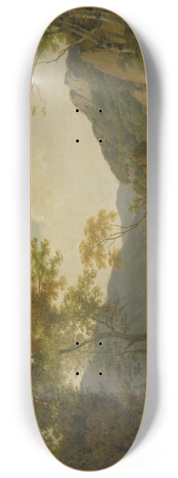Joseph Wright of Derby - Lake Scene 8.25 inch art skate deck