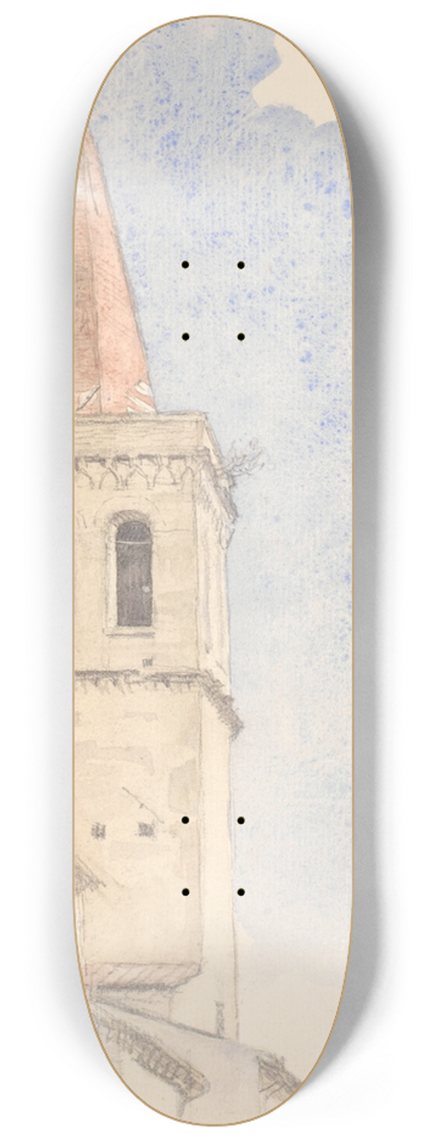 Joakim Skovgaard - Klokketrn i Sansepolcro 8.25 inch art skate deck