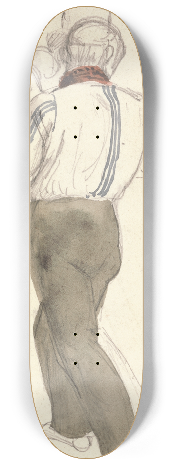 Joshua Cristall - Seaman Holding a Monkey 8.25 inch art skate deck