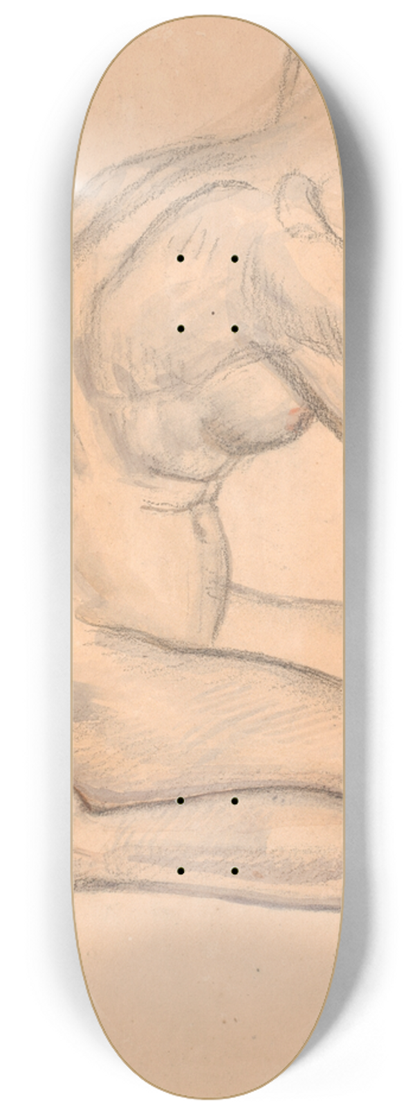 Joakim Skovgaard - Modelstudie; knlende kvinde i profil m.h. 8.25 inch art skate deck