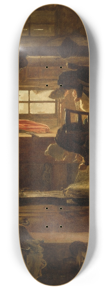 Jozef Israls - Mending the Nets 8.25 inch art skate deck