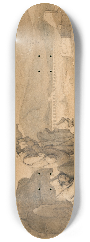 Jrgen Sonne - Study for Shepherds in the Roman Campagna 8.25 inch art skate deck