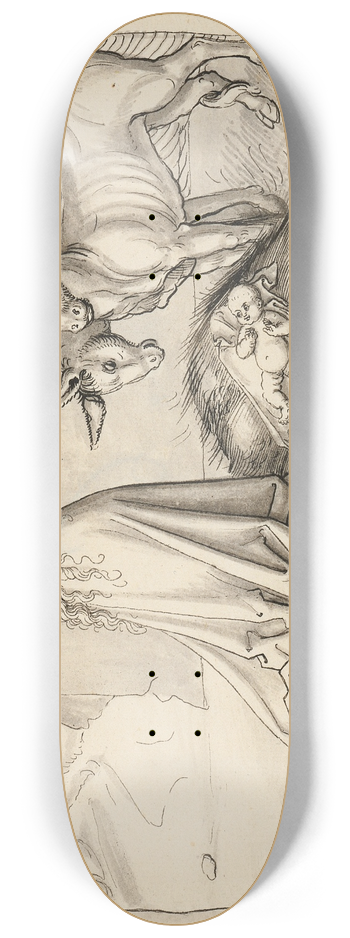 Jrg Schweiger - Die Geburt Christi 8.25 inch art skate deck