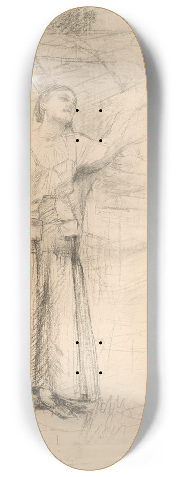 Jules Bastien-Lepage - Study for Joan of Arc 8.25 inch art skate deck
