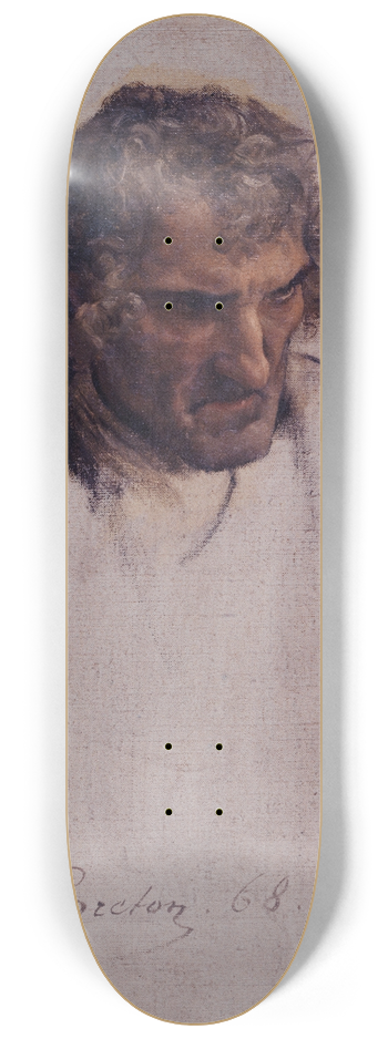 Jules Breton - Tte de Breton, tude pour le Pardon 8.25 inch art skate deck