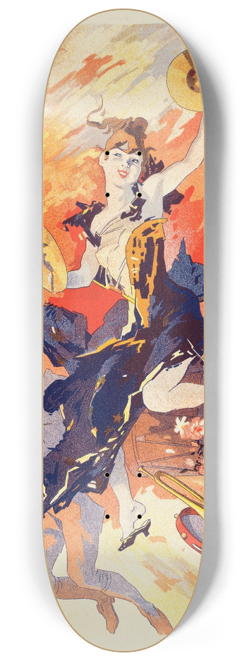 Jules Chret - La Musique 8.25 inch art skate deck