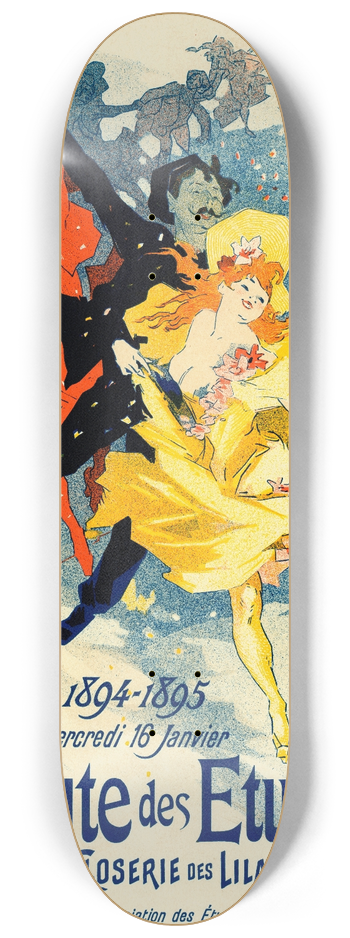 Jules Chret - Redoute Des tudiants 8.25 inch art skate deck