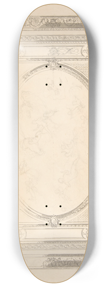 Jules-Edmond-Charles Lachaise - Design for a ceiling; the Grand Salon 8.25 inch art skate deck