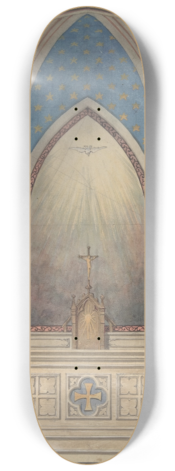 Jules-Edmond-Charles Lachaise - Design for Altar, Saint Clotilde 8.25 inch art skate deck