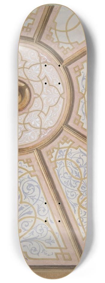 Jules-Edmond-Charles Lachaise - Design for the painted decoration of a ceiling 8.25 inch art skate deck