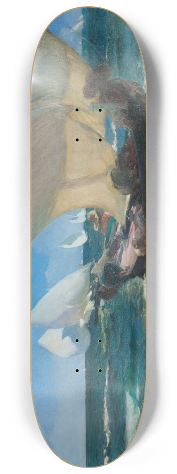 Joaqun Sorolla - En la costa de Valencia 8.25 inch art skate deck