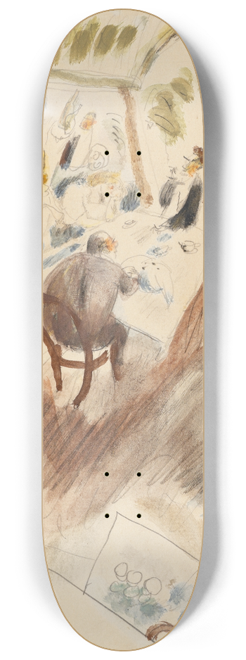 Jules Pascin - Two Men Dining 8.25 inch art skate deck