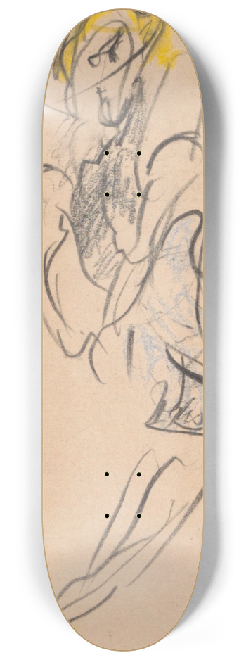 Jules Schmalzigaug - Dancer in Blue Dress 8.25 inch art skate deck