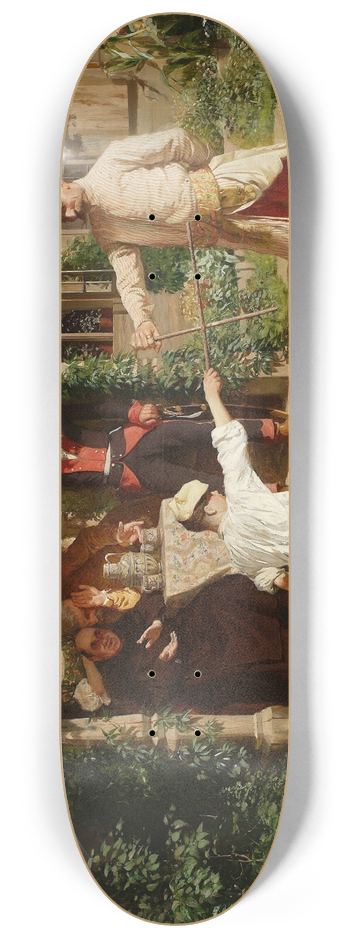 Julian Maszyski - Duel with sticks 8.25 inch art skate deck
