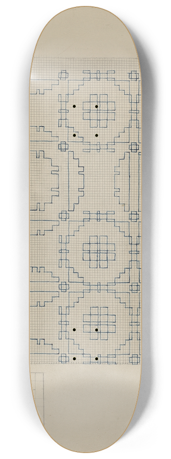 Julie C. Brush - Homespun Quilt 8.25 inch art skate deck