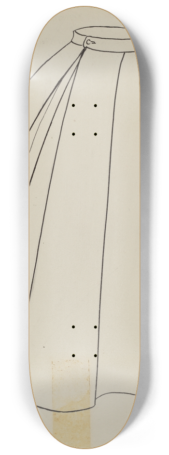 Julie C. Brush - Study for Quilted Petticoat 8.25 inch art skate deck