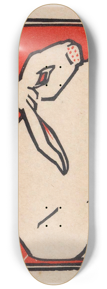 Julie de Graag - Liggend konijn 8.25 inch art skate deck