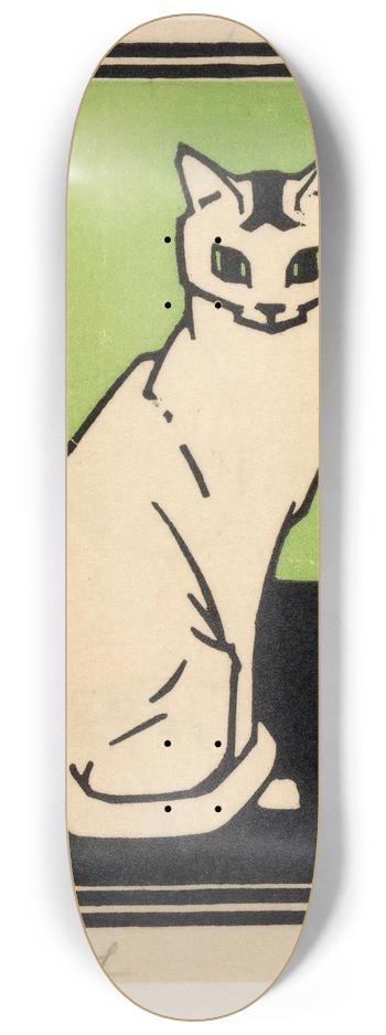 Julie de Graag - Zittende kat 8.25 inch art skate deck