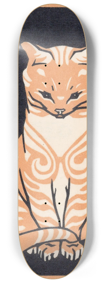 Julie de Graag - Zittende kat 8.25 inch art skate deck