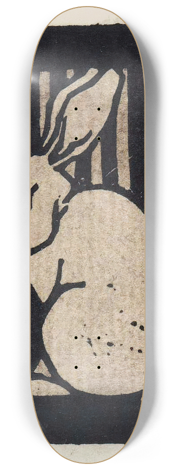 Julie de Graag - Zittend konijn 8.25 inch art skate deck