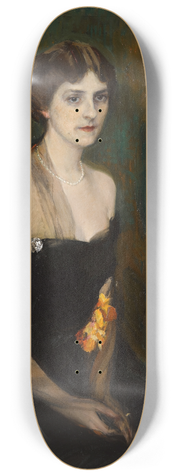 Joaqun Sorolla - Portrait of Mrs. Orville E. Babcock 8.25 inch art skate deck