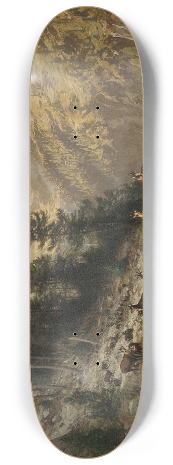Julius Arthur Thiele - Herbst im Hochgebirge 8.25 inch art skate deck