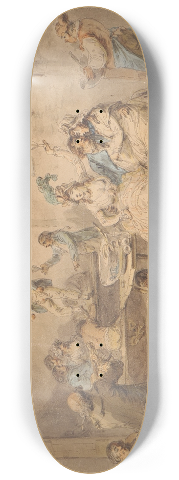 Julius Caesar Ibbetson - Jack Ashore  Sailors Carousing 8.25 inch art skate deck