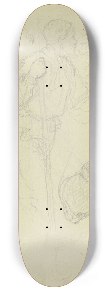 Julius Hamel - Figurenstudien zum Bauernkrieg 8.25 inch art skate deck
