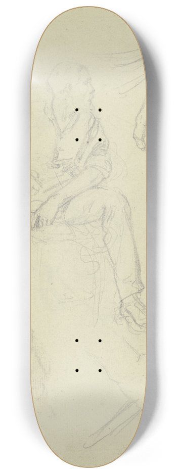 Julius Hamel - Figurenstudien zum Bauernkrieg 8.25 inch art skate deck