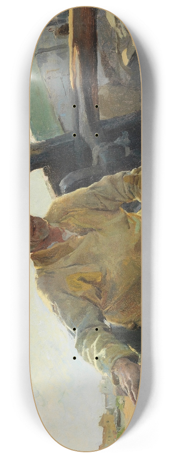 Joaqun Sorolla - Viejo pescador en una barca 8.25 inch art skate deck