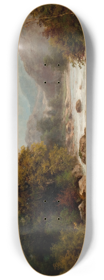 Julius Rose - Alpine Landscape with River 8.25 inch art skate deck