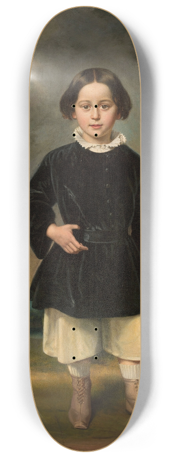 Julius Schoppe - Portrait of a boy 8.25 inch art skate deck