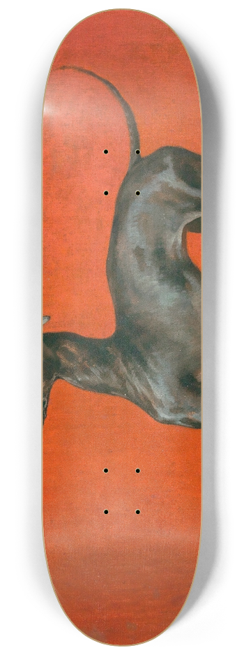 Julius von Blaas - A Greyhound or Italian Sighthound with Ball 8.25 inch art skate deck